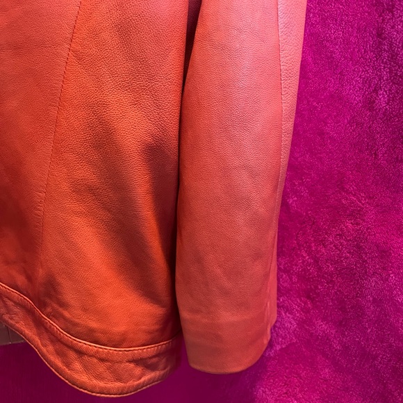 Classiques Entier Red Leather Jacket  size L - Picture 8 of 15